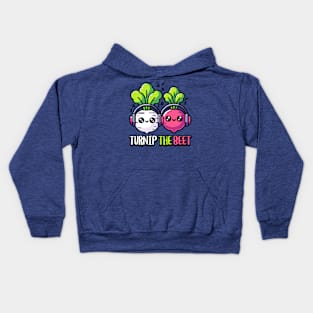 Turnip The Beet! Cute Vegetable Music Pun Cartoon Kids Hoodie